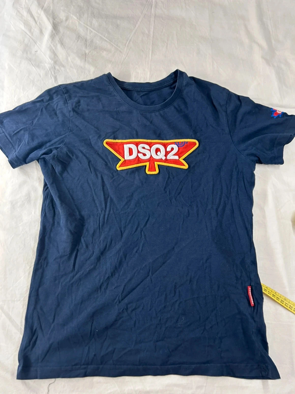 Navy Blue Vintage Pattern Disquared DSQ2 T-shirt - Size M – photo 2